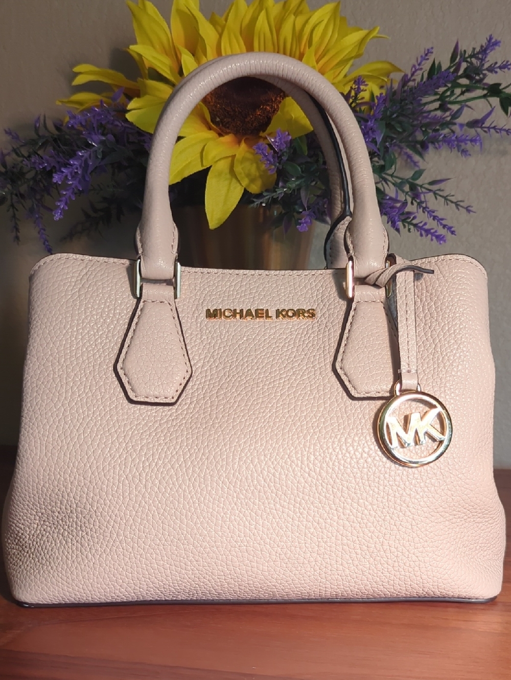 Michael Michael Kors Camille Small Leather Satchel - Soft Pink